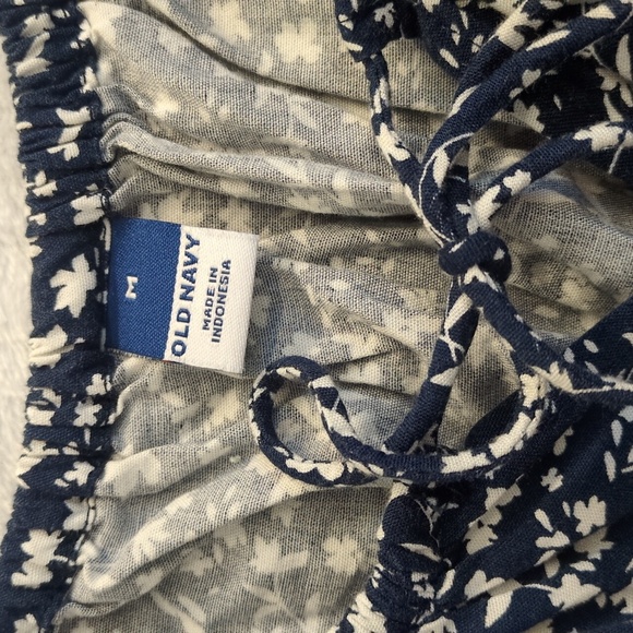 Old Navy‎ Women's Blue & White Floral Keyhole Sleeveless Mini Dress Size M - Picture 4 of 6